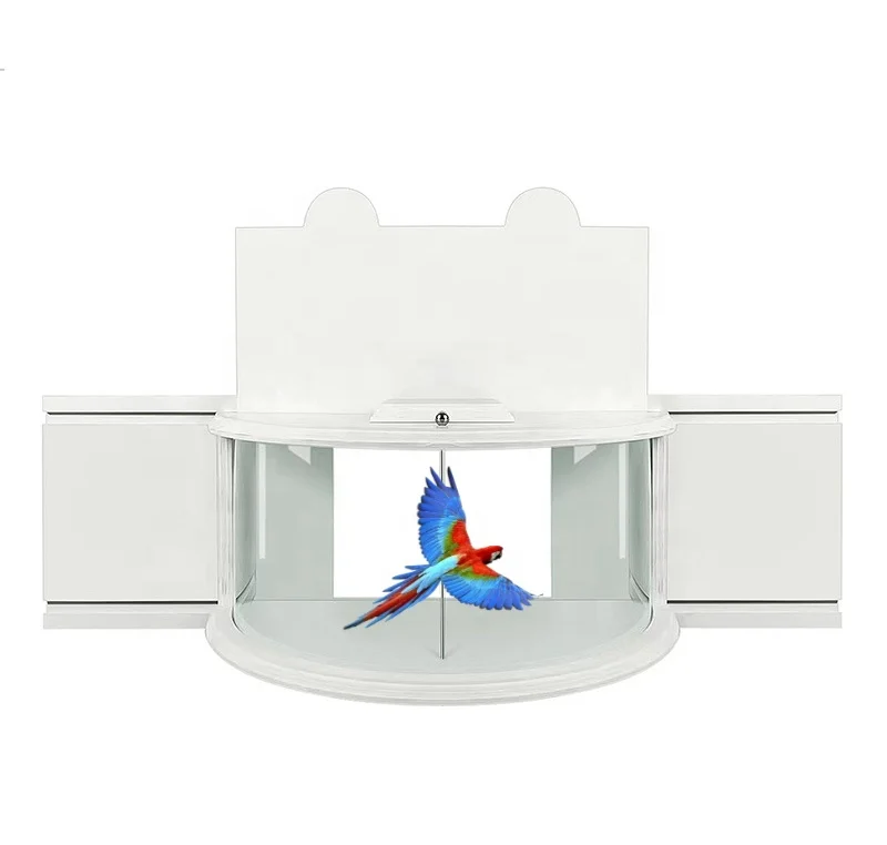 

Bamboo Window Bird Feeder 180° Clear View Bird House for Watching Indoor Balcony Bird Cage With Water Supply Dog Toys Luxury