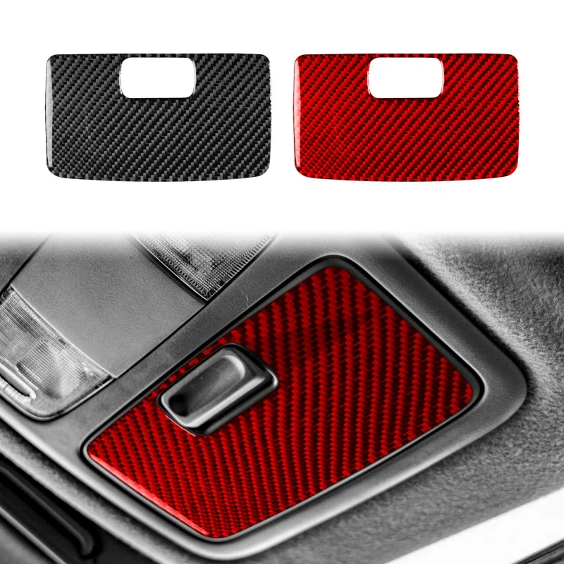Real Carbon Fiber Car Accessories Roof Glasses Clip Sunglasses Storage Trim Cover Soft Sticker For Toyota 4Runner 2003-2009