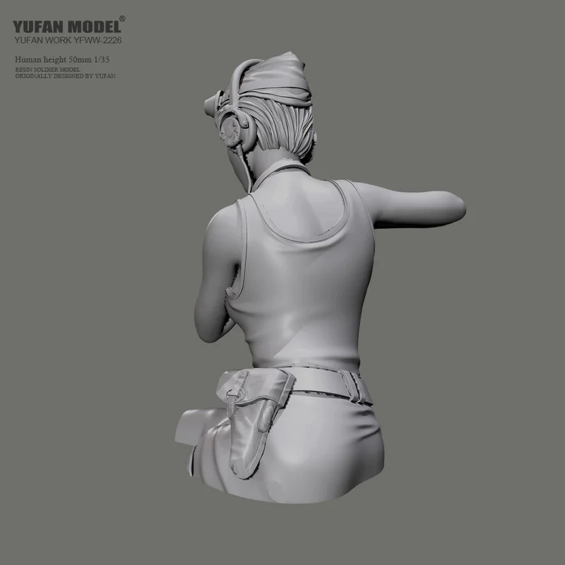 1/35 수지 3d 인쇄 마이크로 화이트 모델 키트 여성 군인 No.5 탱크 스토리 조립되지 않은 도색되지 않은 건물 건설 장난감