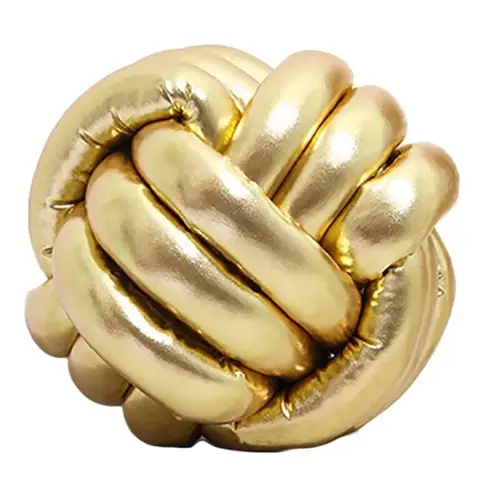 Handmade Round Knot Ball Pillow Plush Knotted Cushions Bedroom Plush Knot Pillow Christmas Thanksgiving Gift Gold Silver R
