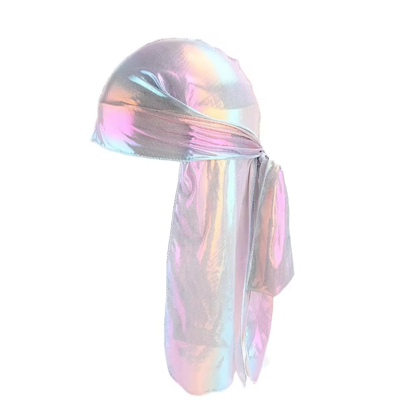 2023 New Unisex Silk Satin Durags Bandanas Turban Hat Longtail Pirate Long Ribbon Durag Biker Headwear Headband Hair Accessories image 5