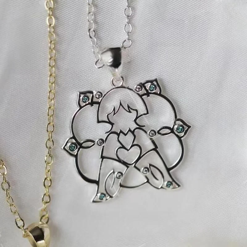 Game Genshin Impact Wanderer Peregrinus Necklace Cosplay Balladeer Scaramouche Kunikuzushi Pendant Necklace Choker Jewelry Gift