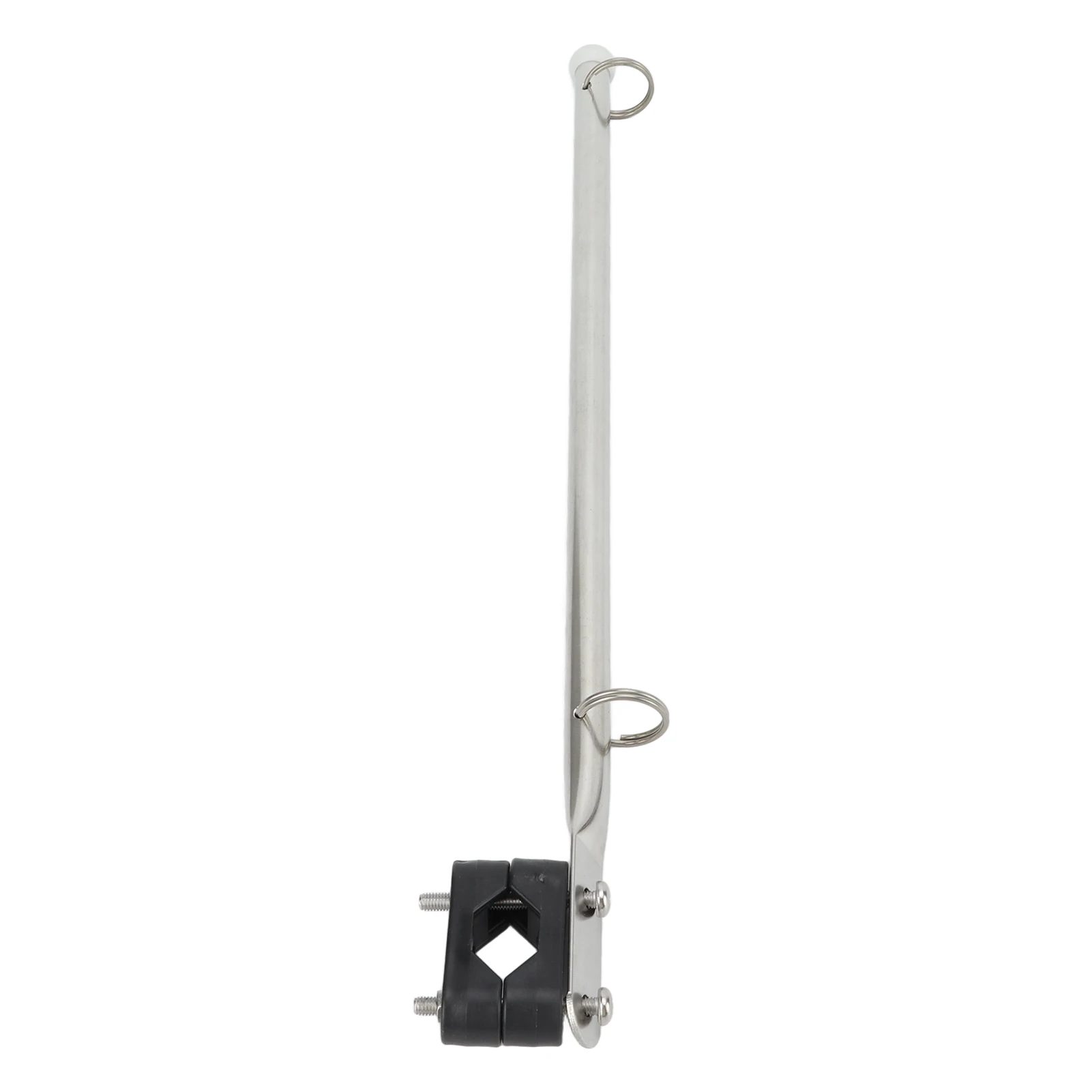 

Boat Flag Pole Mount 390mm/15.35in Marine Rail Type Flag Pole Adjustable Stainless Steel for Boats Yachts Sailboats Speedboats