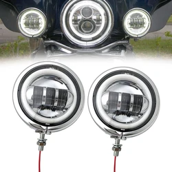 2pcs 30W 4.5 inch Motorcycle Led fog light 6000K DRL Led Headlamp for Harley Moto Motorbike Working Lighting Bulb for car ATV .