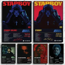 음악 핫 앨범 스타 주말 Starboy 캔버스 회화 힙합 거실 캔버스 회화 아트 홈 벽 장식 그림