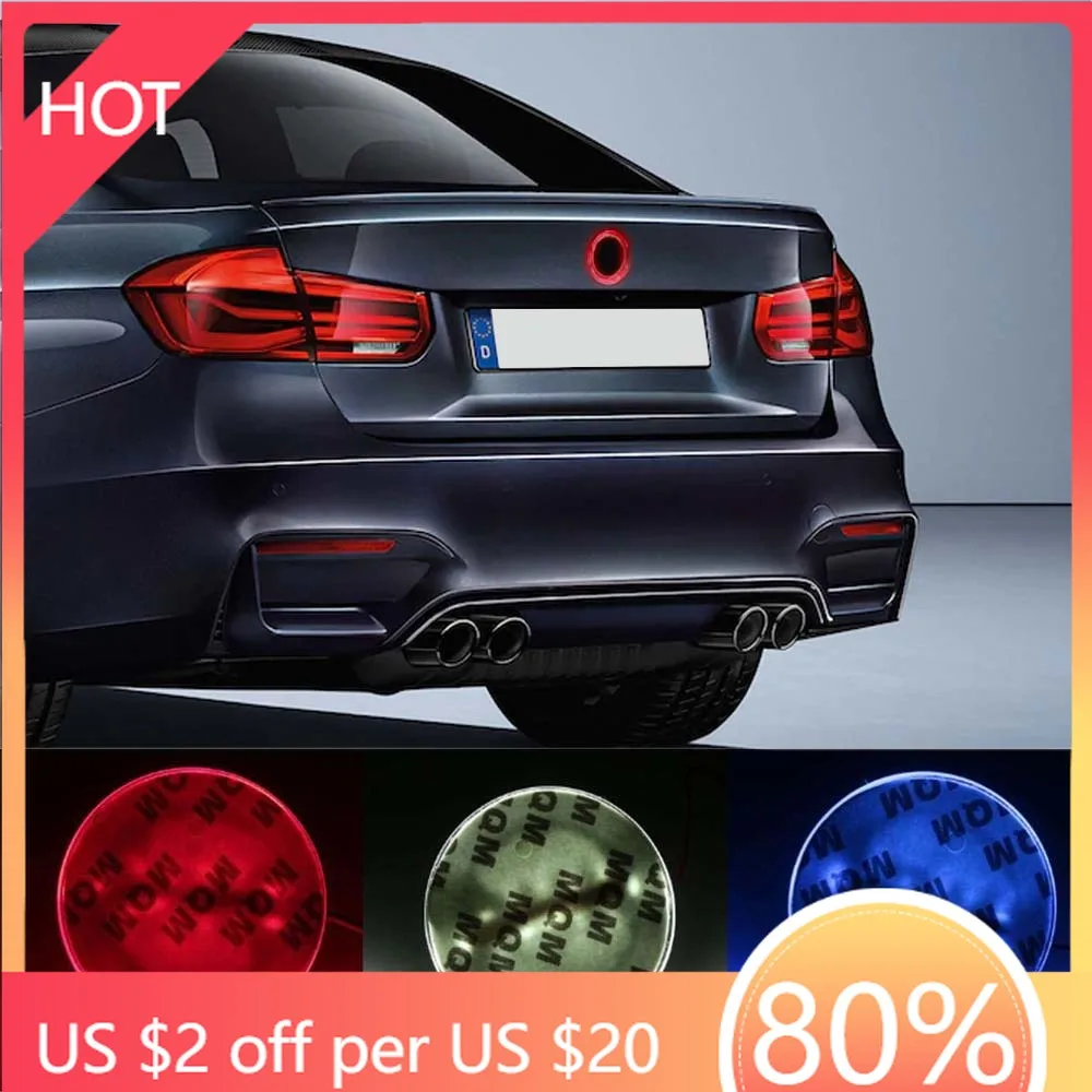 

2026 Горячая автомобильная наклейка 12 В Автомобильный светодиод Синяя эмблема Лампа обратного света Наклейка 82 мм Авто украшение Белый/Синий/Красный Для BMW 3 5 7 Seri