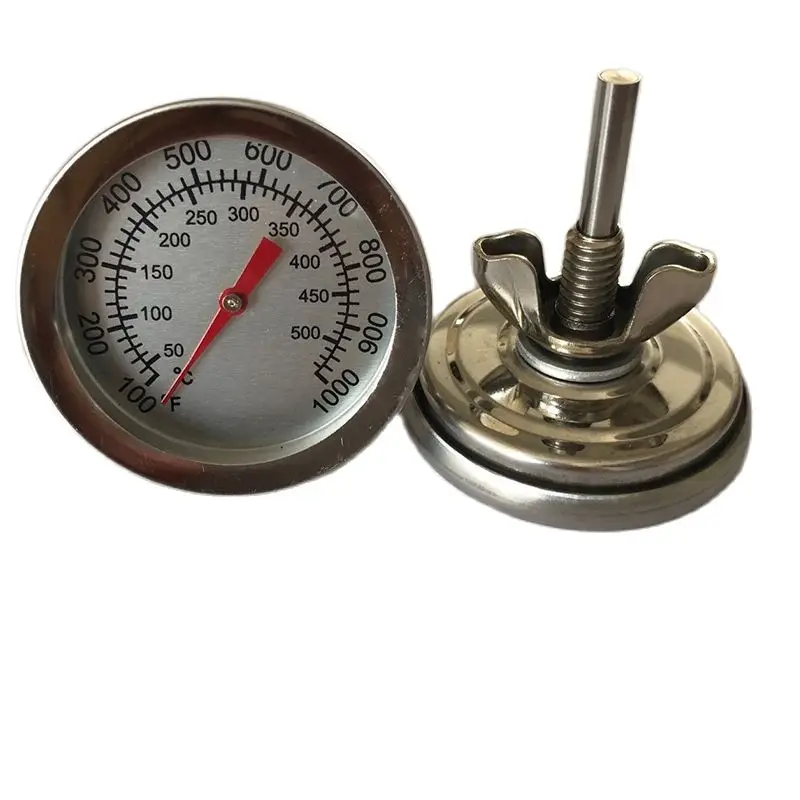 

Термометр для барбекю из нержавеющей стали, промышленный термометр с фланцевым креплением, диапазон температур от 100 до 1000 градусов F