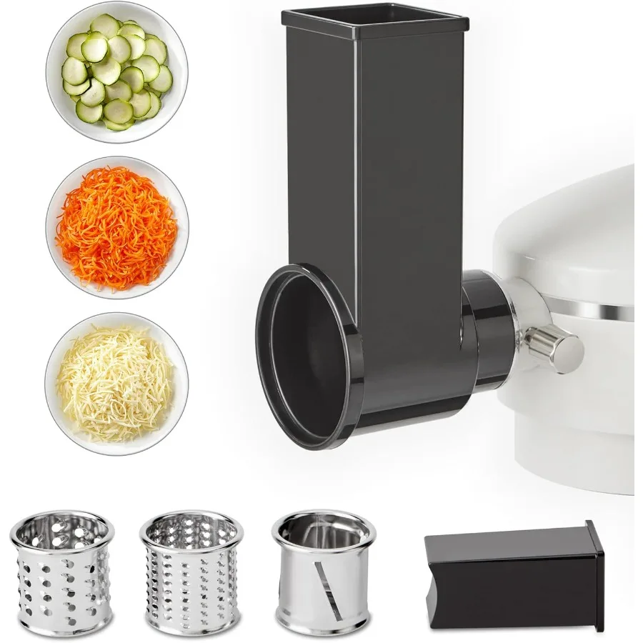 

Slicer/ Shredder Attachment for Instant Stand Mixer Pro, Includes 2 Shredding Blades, Slicing blade, Food Pusher and Feeder Hous