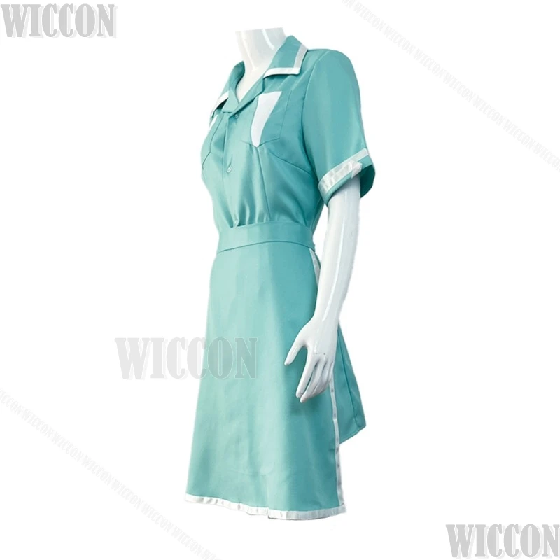 نادلة الرعب فيلم تلفزيوني التوأم تأثيري حلي فستان أزرق أخضر Apro امرأة فتاة ملابس عيد الميلاد عيد الهالوين فستان الحفلات #3