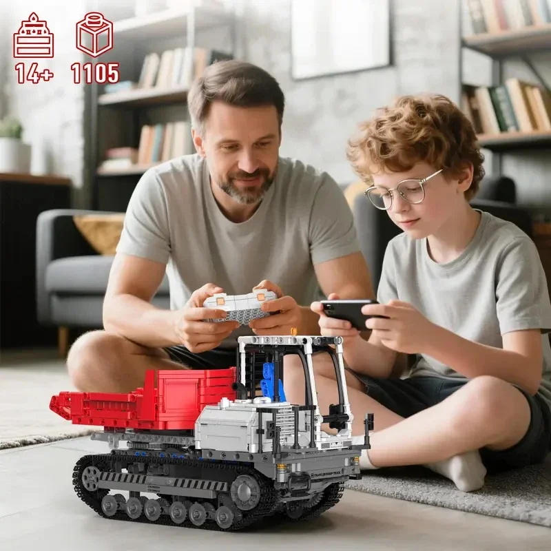 

Mould King 17083 Technical Car Toys The RC Tracked Dumper Building Block Enginerring Truck Brick Set Kids Christmas Gift