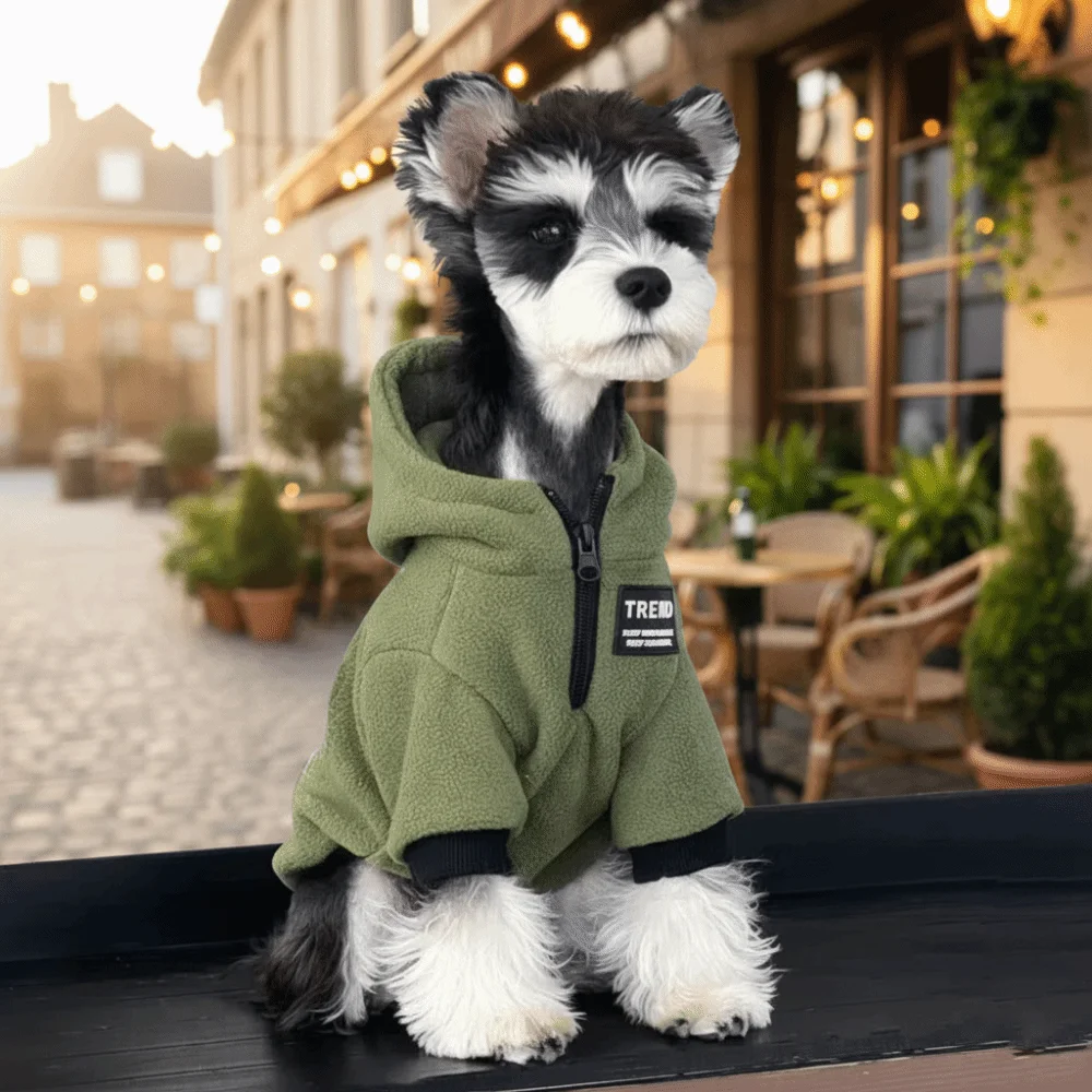 

Модная теплая толстовка-куртка для собак, ветрозащитная, уютная, утолщенная, для щенков