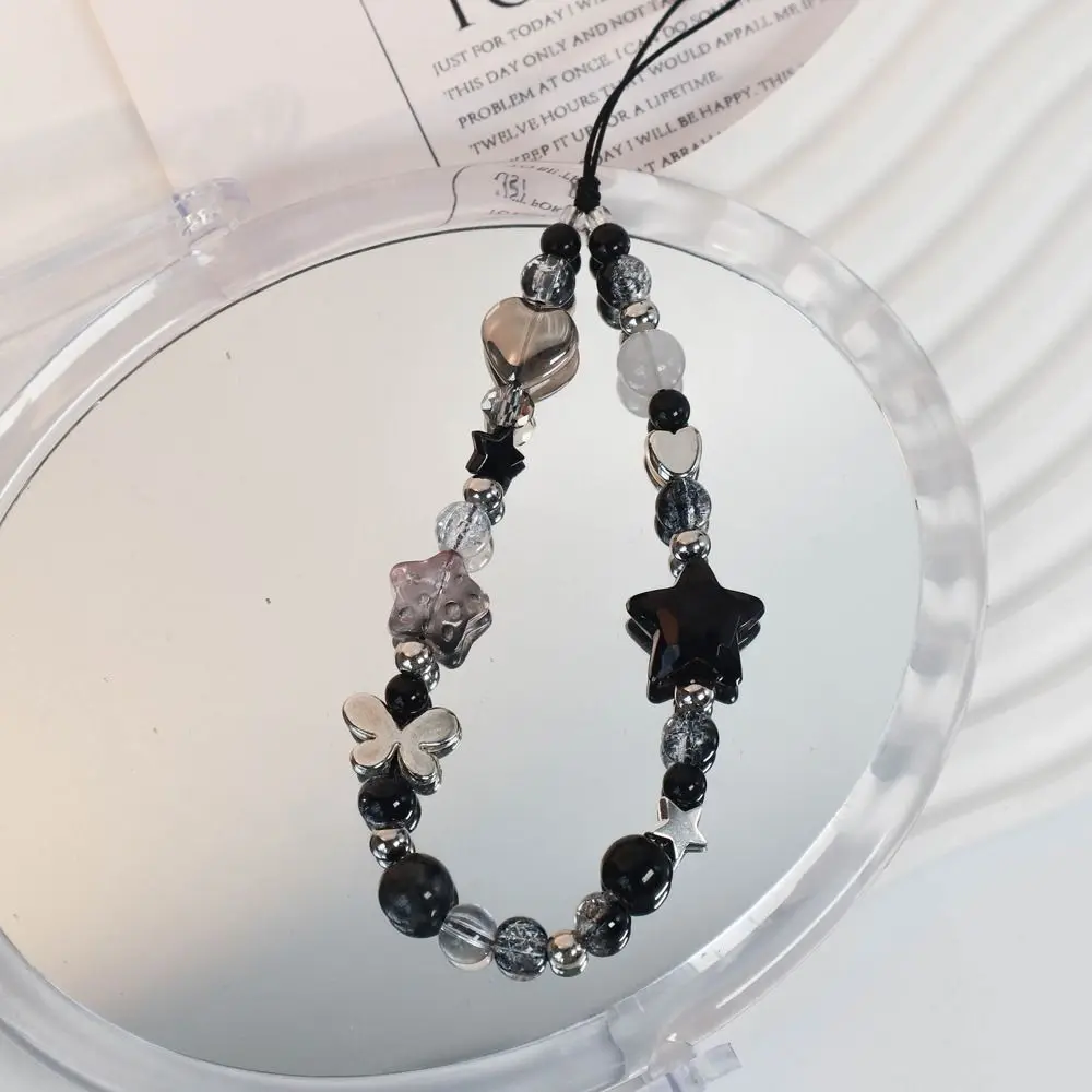 

Acrylic Gothic Style Y2K Phone Strap Star Heart Anti Loss Mobile Phone Lanyard Dark Butterfly Cell Phone Chain Phone Charm