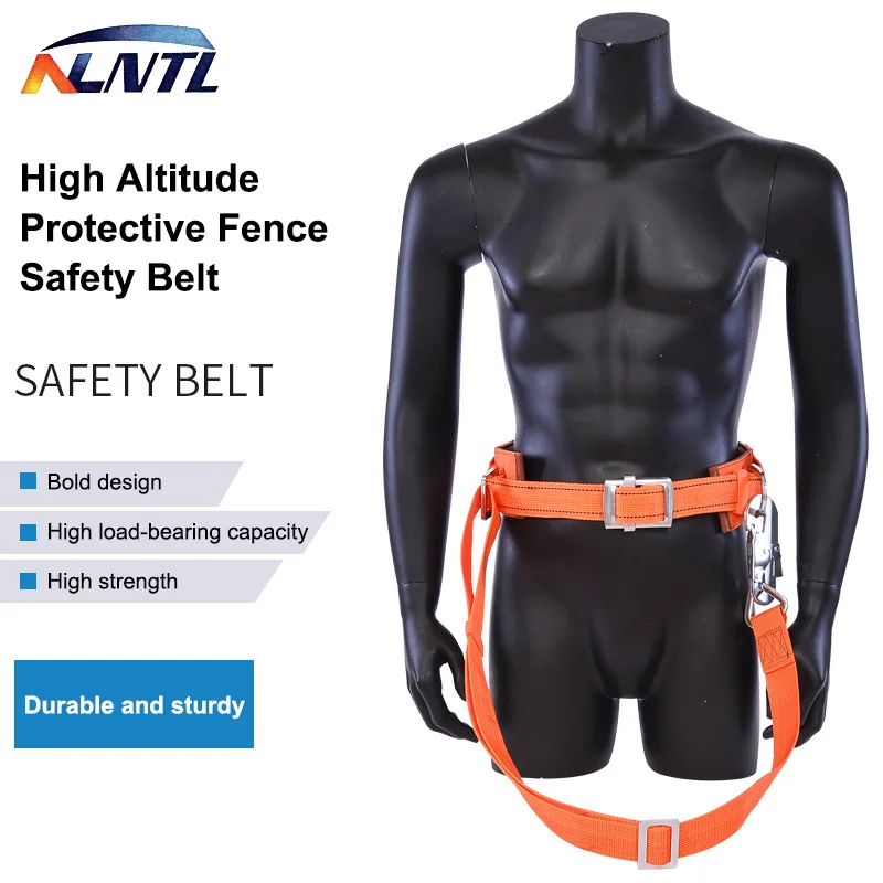 Single Waist High-altitude Work Safety Harness Outdoor Climbing Training Electrician Construction Safety Belt wiht Rope Hook