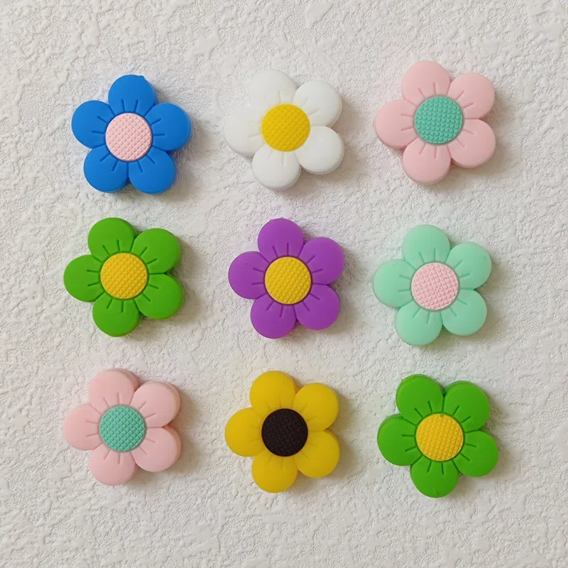 50pcs Cartoon Silicone Beads BPA Free Food Grade Silicone Pacifier Chain Clips Beads Newborn Baby Toys DIY Jewelry Accessories
