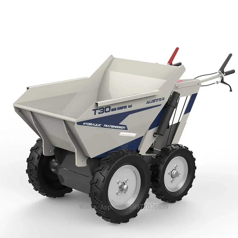 5.5 Hp Gasoline Power AWD Heavy Duty Wheelbarrow 300KG For Construction Site