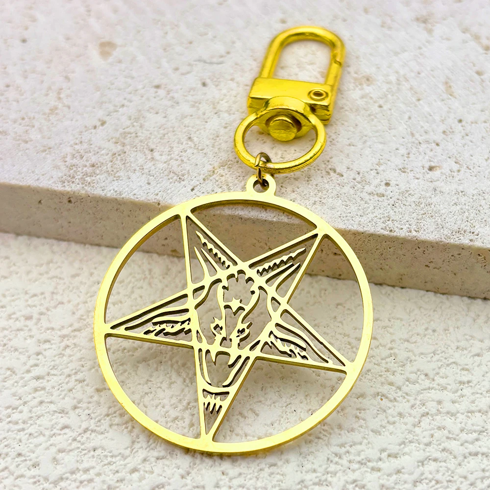 Porte-clés Pentagramme Mystique Inversé Ras Du Cou Porte-clés Satanique