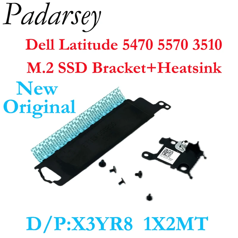 Padarsey original novo m.2 ssd suporte de disco rígido dissipador calor capa para portátil dell latitude 5470 5570 3510 x3yr8 1x2mt