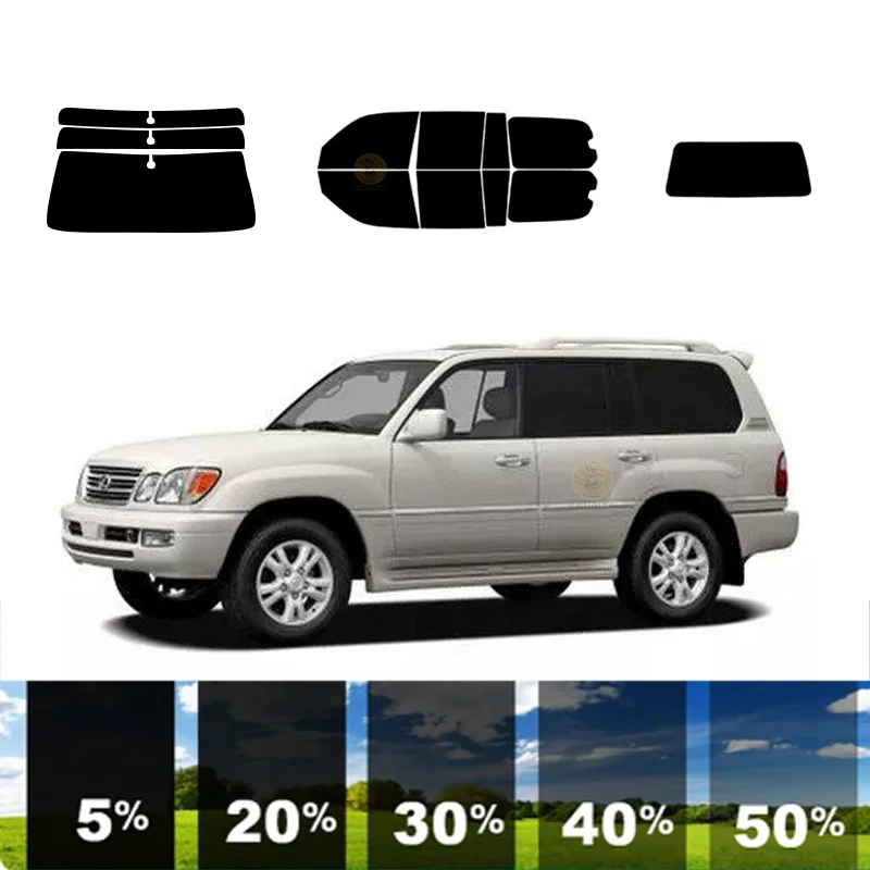 

precut Removable Window Tint Film For Car 100% UVR 5%-70%VLT Heat Insulation Carbon ﻿For LEXUS LX 4 DR SUV 1998-2007