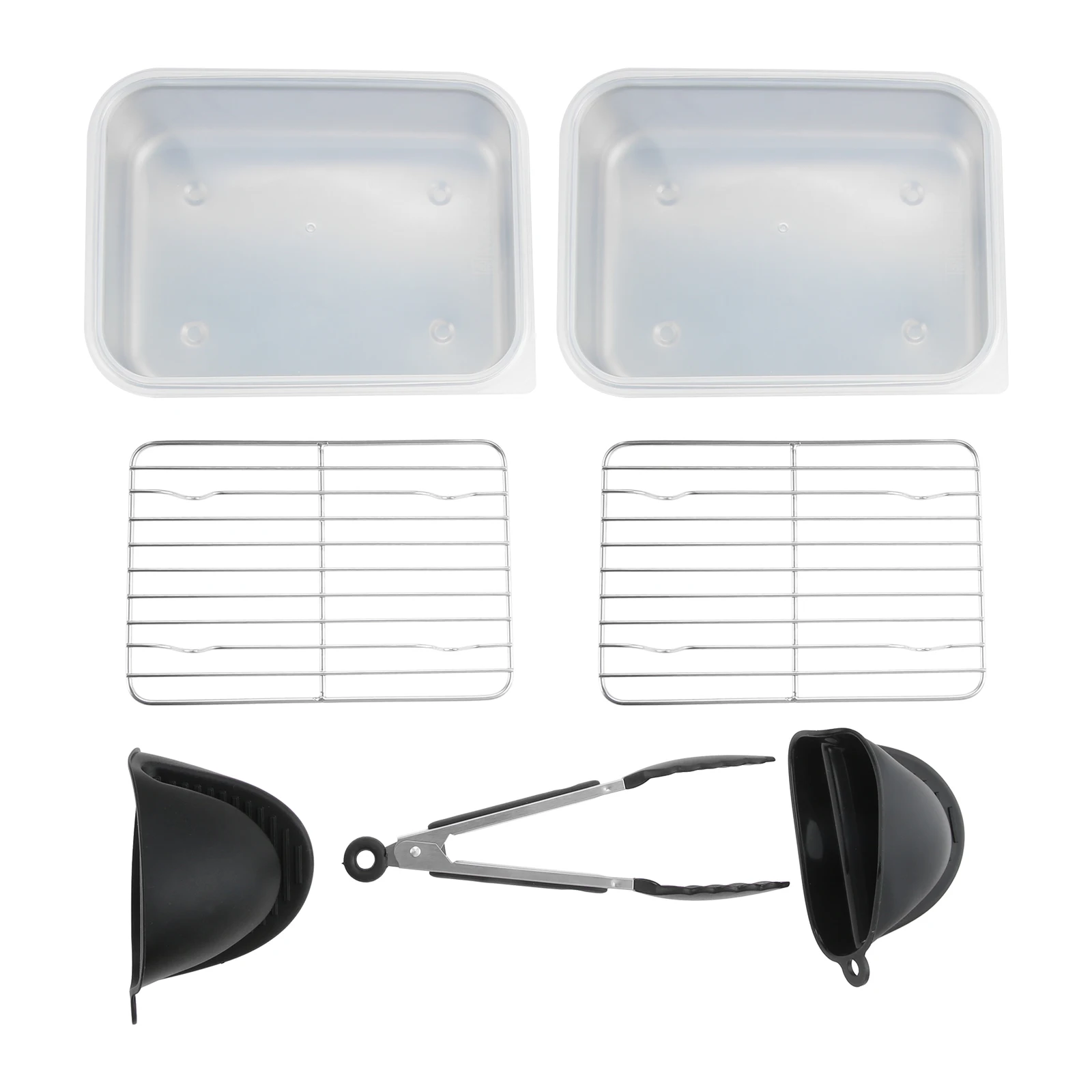 9PCS/Set 304 Stainless Steel Casserole Dish Airfryer Silicone Moulds Accessories For Ninja AF400EU AF451EU AF500EU DZ400EU