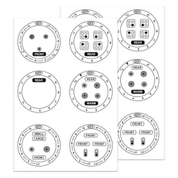 스토브 다이얼 스티커 버너 쿡 탑 호브 쿠커 탑 오븐 교체 접착 노브 기호, 12 개