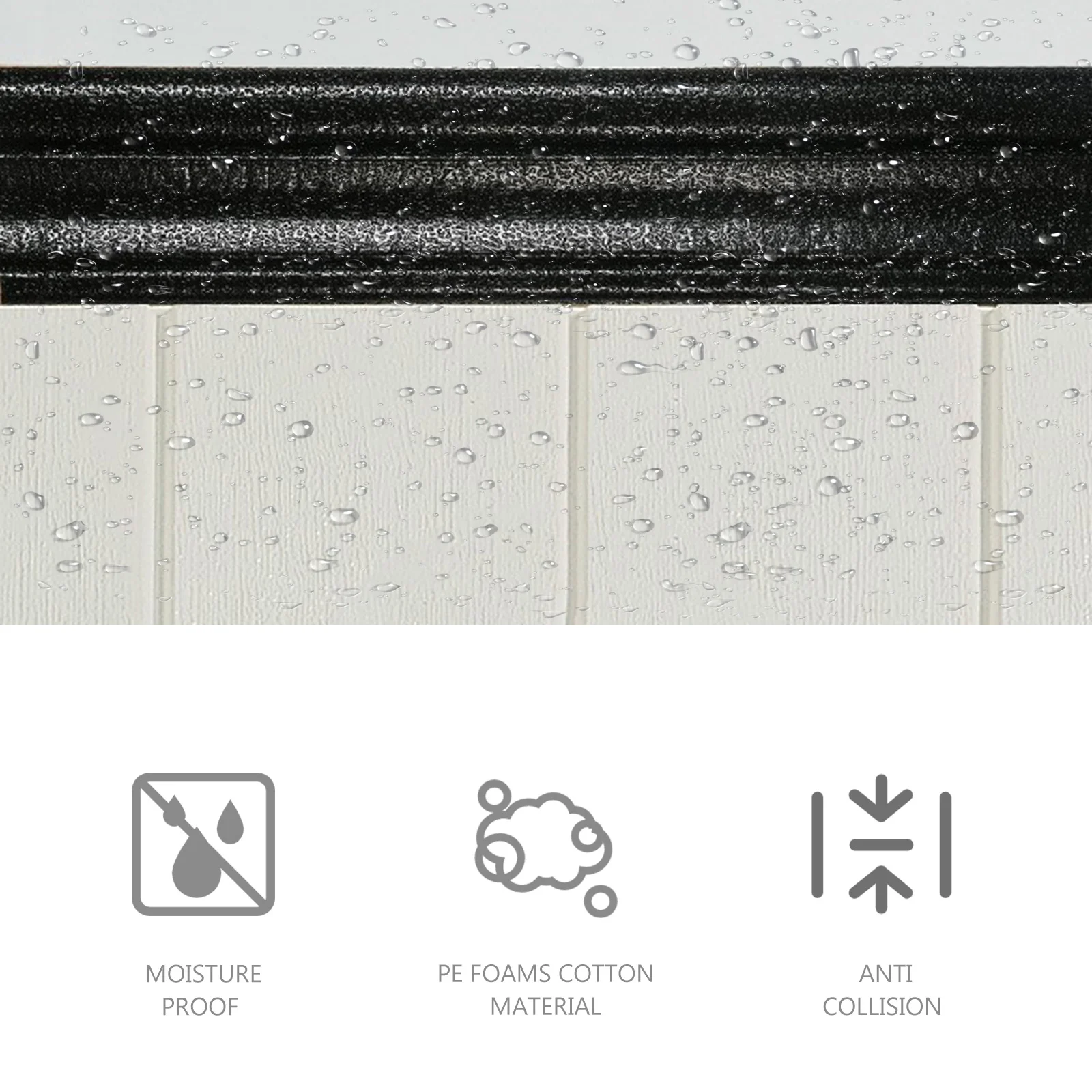

Waterproof Baseboard Adhesive Wallpaper Border Flexible Wall Trim Self-Adhesive Corner Sticker Decorative Skirting Strip Home