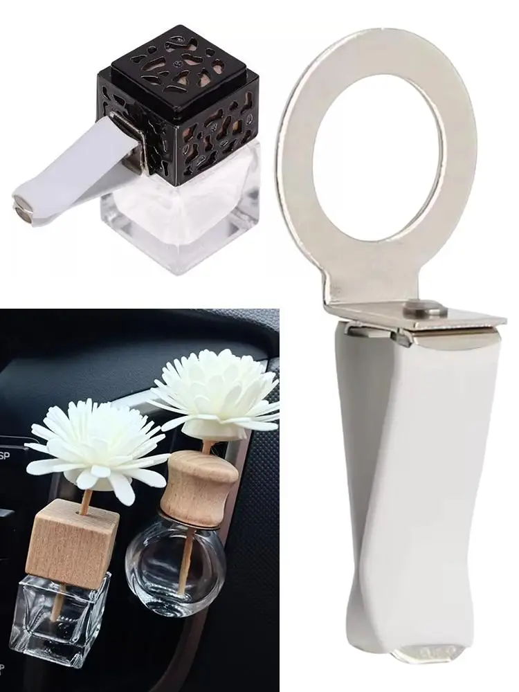 Diffuseur d'arôme de clip de parfum de sortie d'air de climatiseur de voiture 360 ° Accessoires rotatifs pour voiture de parfum en acier inoxydable