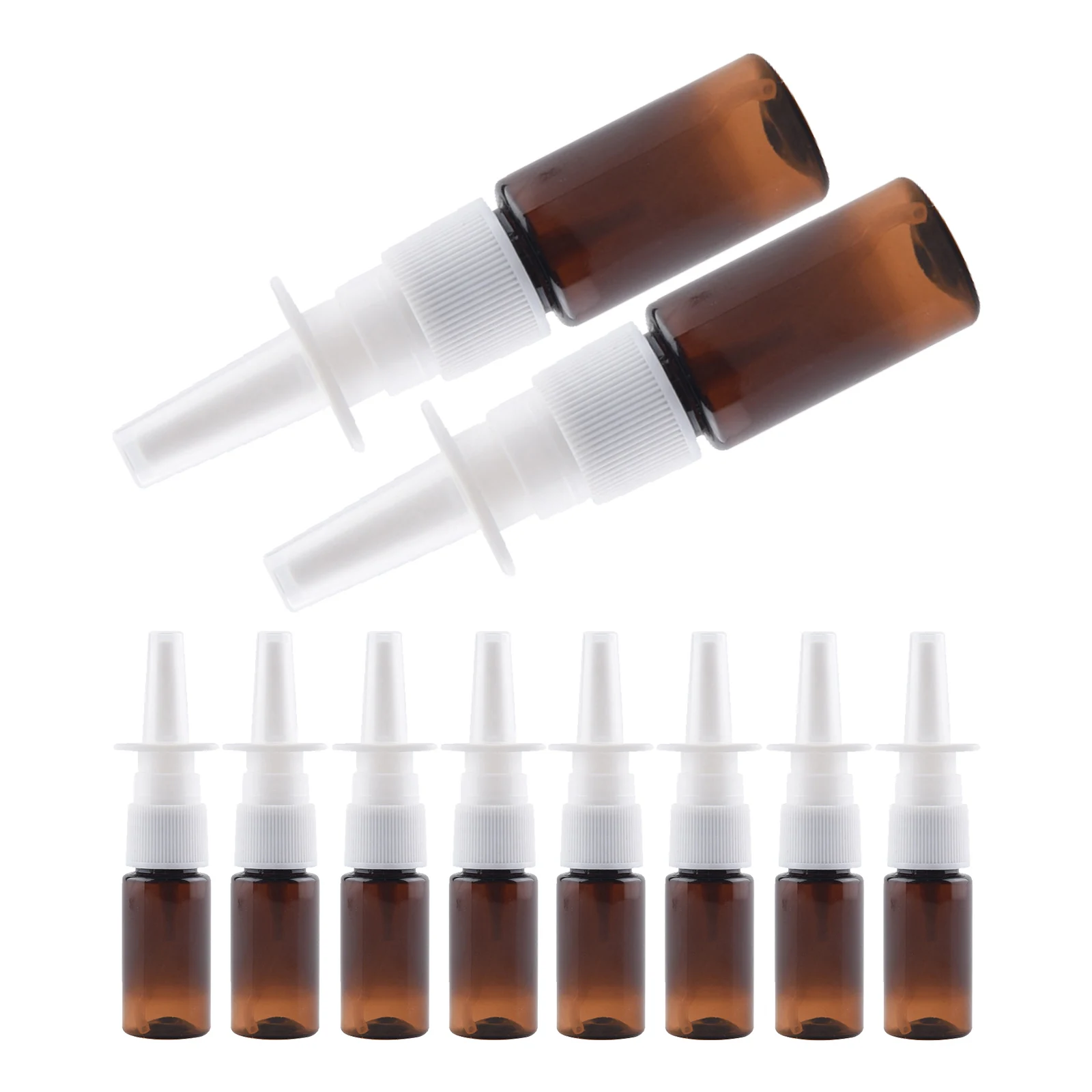 10 Stuks Hervulbare Neusspray Flessen 10Ml Lekvrije Draagbare Vloeistof Dispenser Voor Reizen Gym Hotel Kleine Neus spuit Plastic