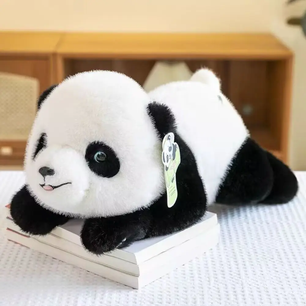 Postura seduta Panda giocattoli di peluche Soffice postura accovacciata Panda bambola di pezza Cartoon 25 cm morbido panda bambola di peluche per bambini