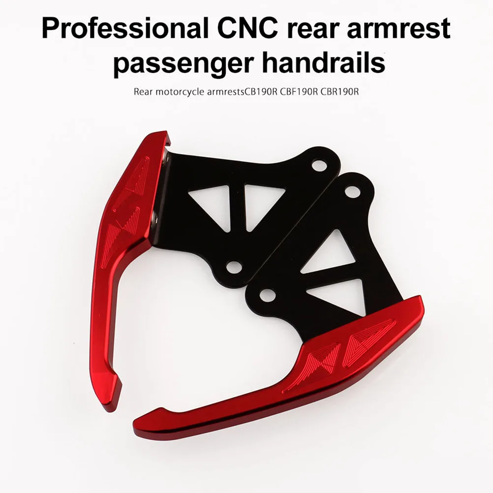 

Motorcycle Rear Seat Armrest Aluminum Handle Small Rust Resistant Precise Holes Installation Motorcycle Accessories