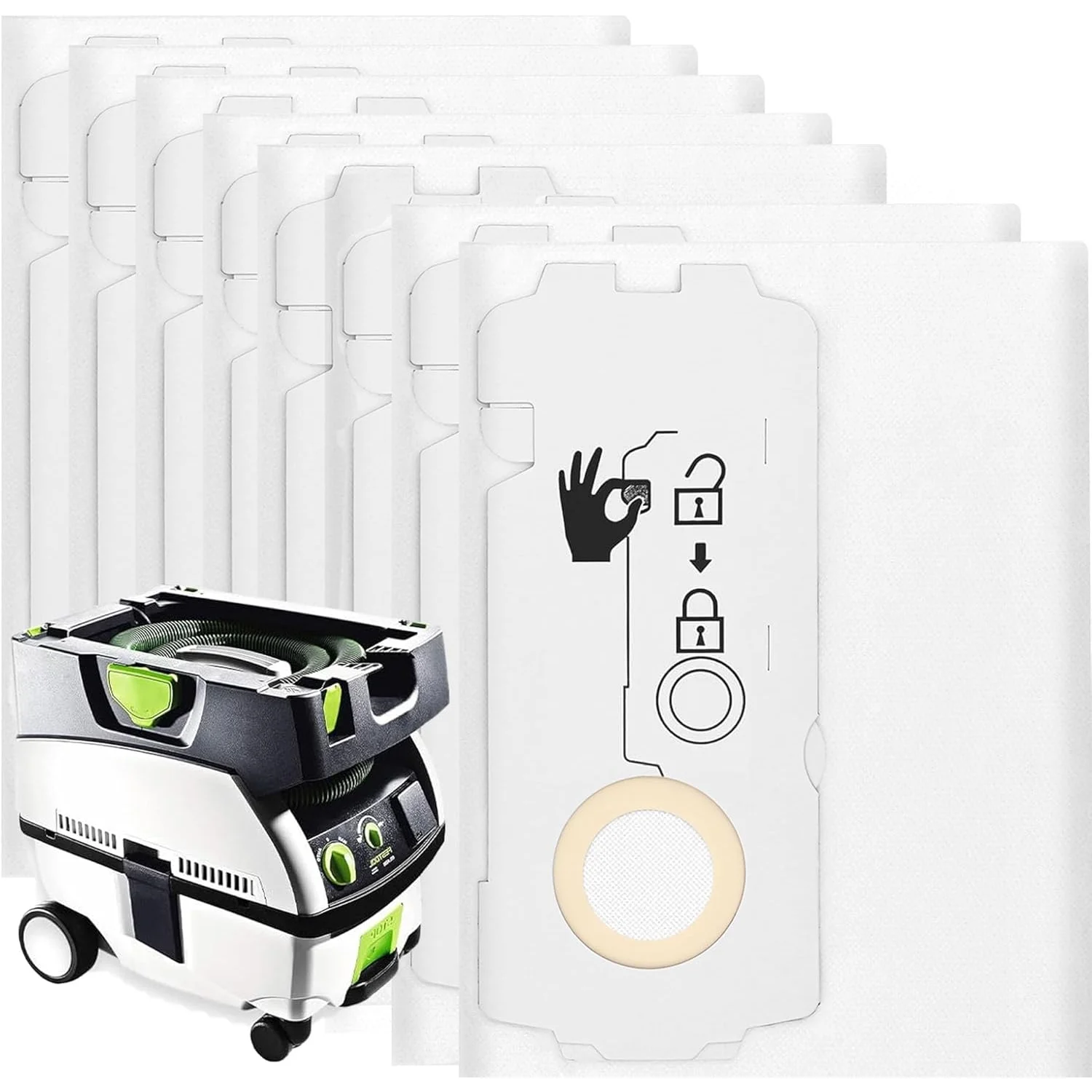 5/10/20Applicable à Festool 204308/SC-FIS-CT MI/5/CT15 aspirateur remplacement sac à poussière haute efficacité sac à poussière accessoires