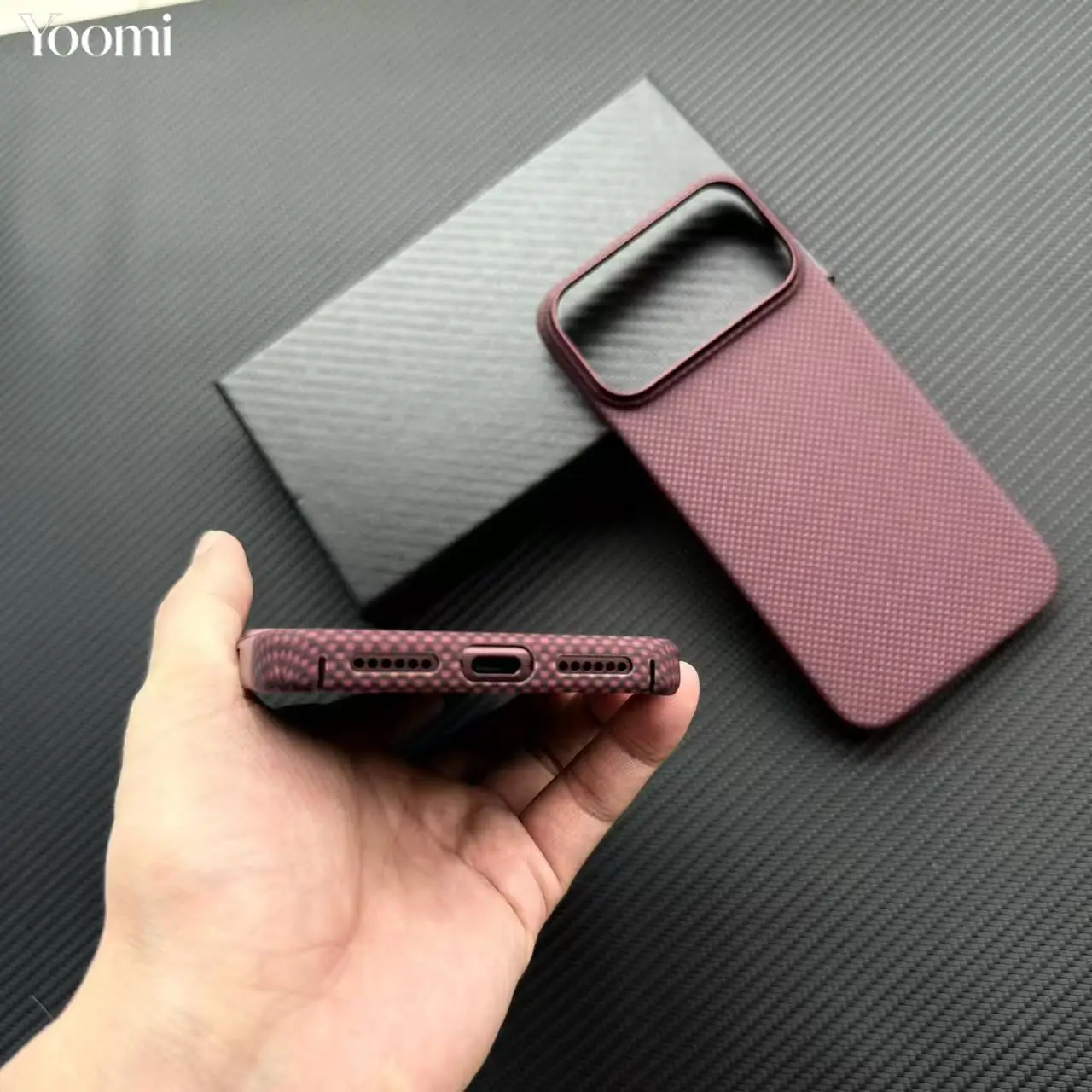 Etui z włókna aramidowego Kevlar do iPhone 18 17 Pro Max z funkcją MagSafe, pokrowiec z włókna węglowego, ultracienkie magnetyczne etui do iPhone 18 Pro Max. — zdjęcie produktu 5