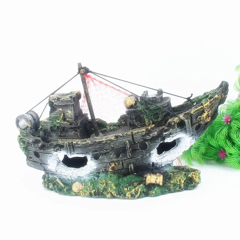 

High-End Aquarium Decoration Hollow ip Pirate ip Hideout House Simulation Ornament Aquatic Tank Decorative Lacape Tree