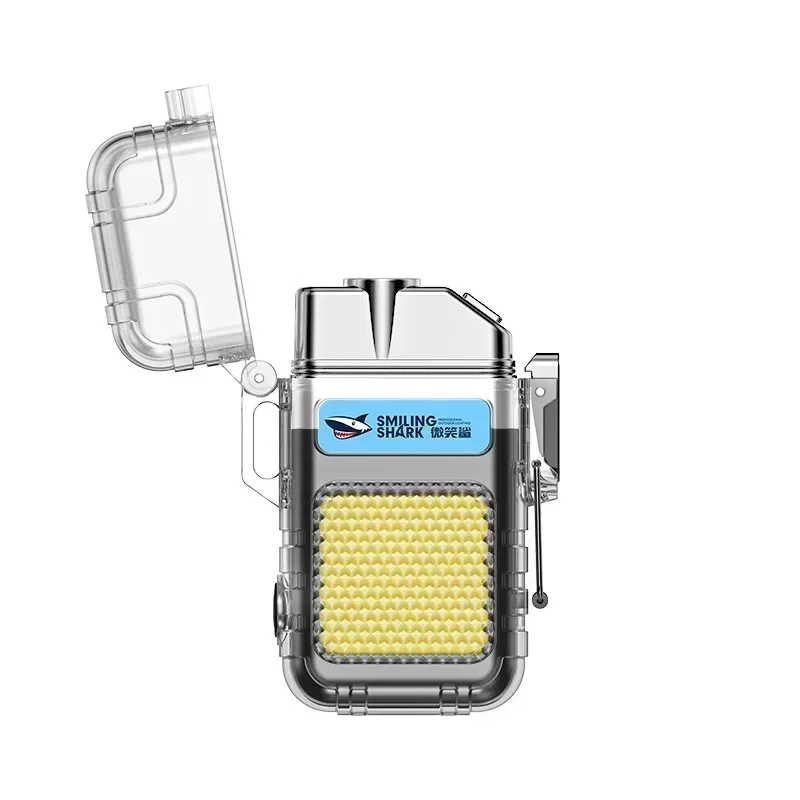 2025 Smiling Shark Mini Rechargeable Work Light, Arc Electric Lighter,COB Floodlight Light, Perfect for Outdoor Camping