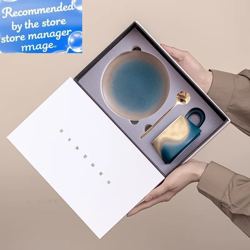 

Kiln-changing Ceramic Cup High-value Afternoon Tea Mug Gift Coffee Cup Pull Flower Cup