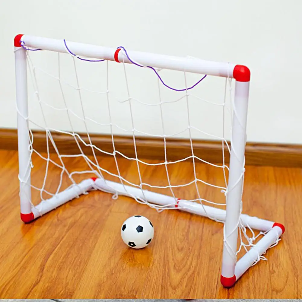 1 Set Mini Football Toy Folding Soccer Goal Training 56/86/106/120cm Children Soccer Goal Net Ball Pump Post Outdoor Games