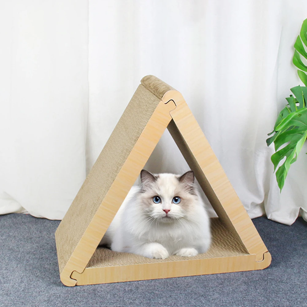 

Triangular Cat Scratching Board Wear-resistant Scratch-Resistant Corrugated Paper Cat Grinding Claw Toys For Cats Grind Claws