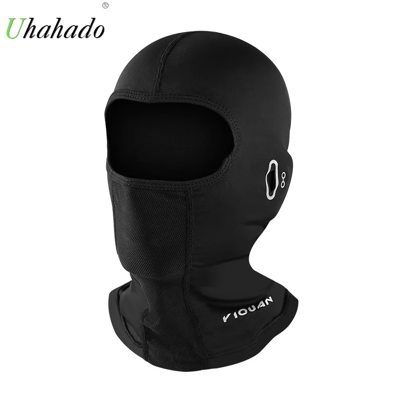 أغطية رأس واقية من الشمس لركوب الدراجات النارية من الحرير الجليدي لكامل الوجه مع قناع فتحة النظارات للربيع والصيف للرجال والنساء مقاوم للرياح