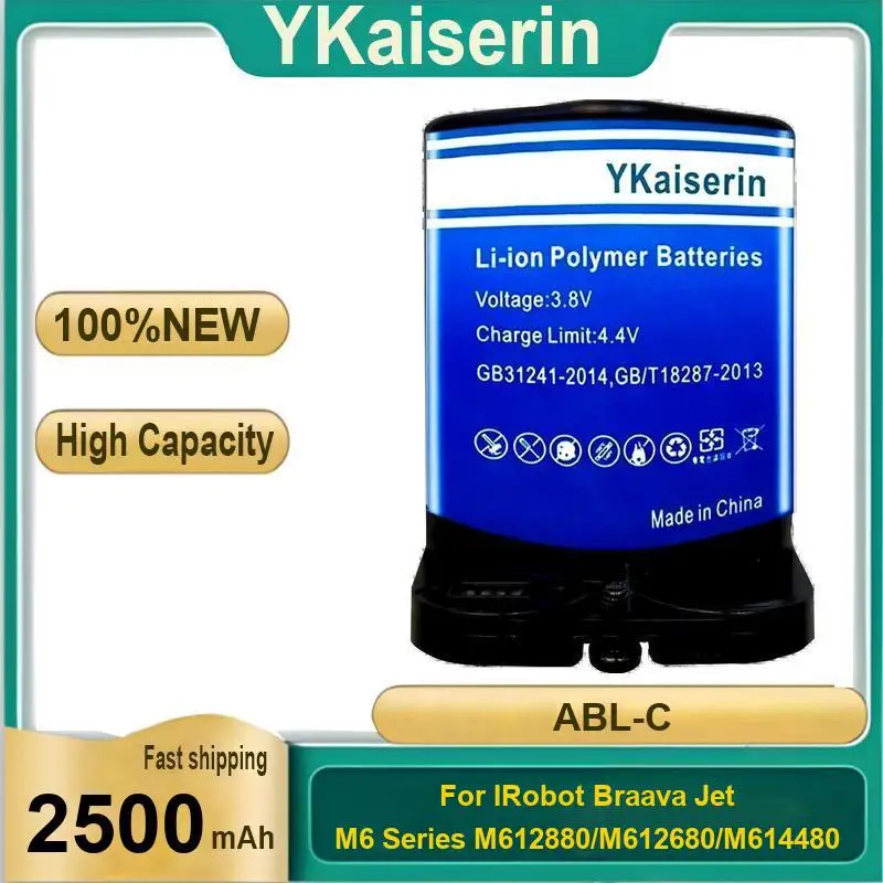 Abl-C 2500Mah عالية السعة لبطارية Irobot Braava Jet M6 Series M612880 M612680 M614480 روبوت الأنظف #1