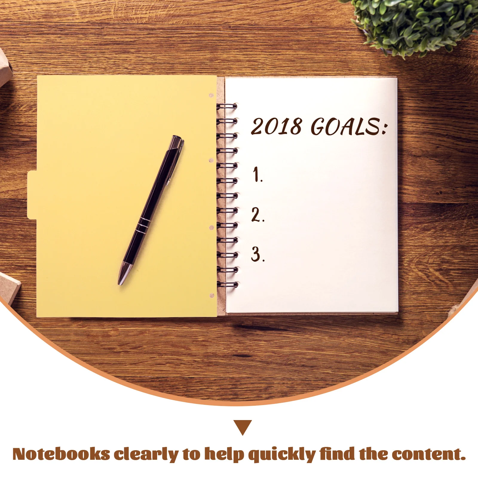 2 Sets Separator Page Dividers for Binder Paper Tabs Notepad Binders Label Detachable Colored