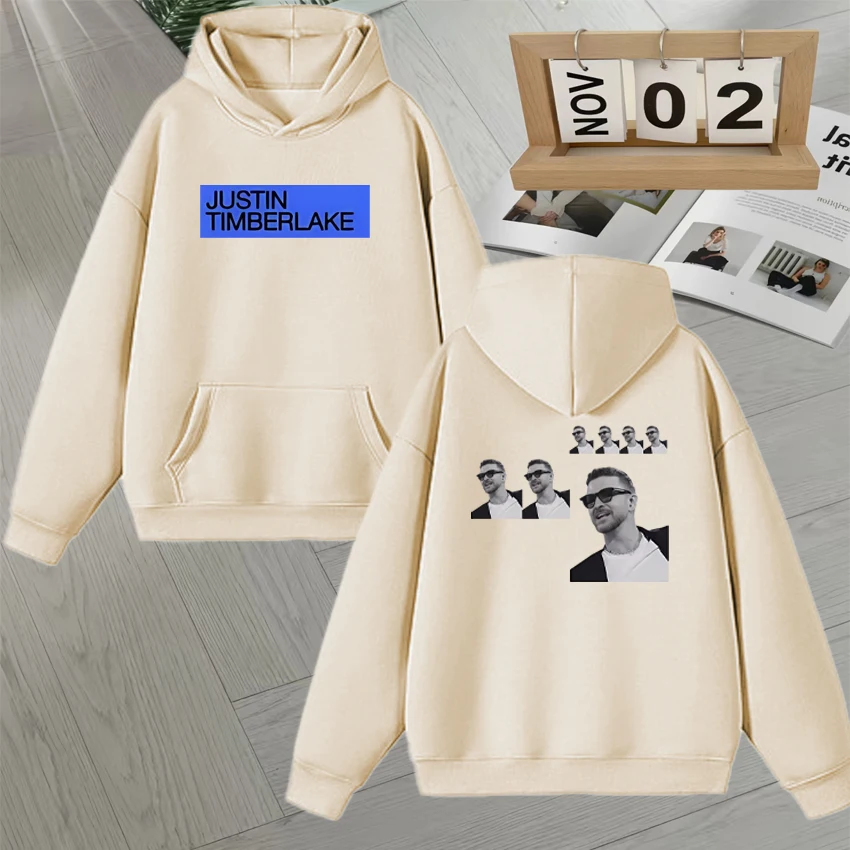 Fashion Justin Timberlake Europe Tour 2025 Long sleeve Men Women Hoodie vintage Autumn Winter Pullover Unisex Fleece Sweatshirts