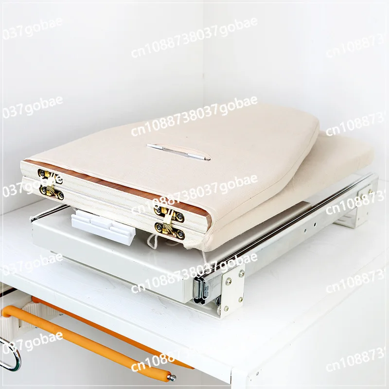

Wardrobe Push-pull folding ironing board Cloakroom Hidden damping telescopic iron backing plate