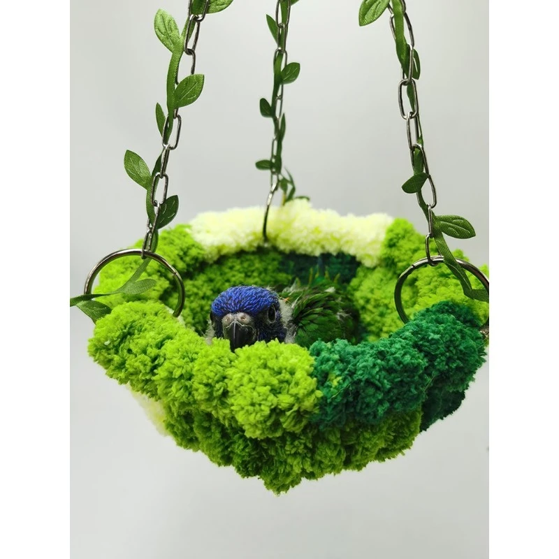 Parrot Bird Jungle Wind Hammock Swing Mystic Phoenix Tiger Skin Peony Special Rest Play Bird Nest Metal Toy Supplies