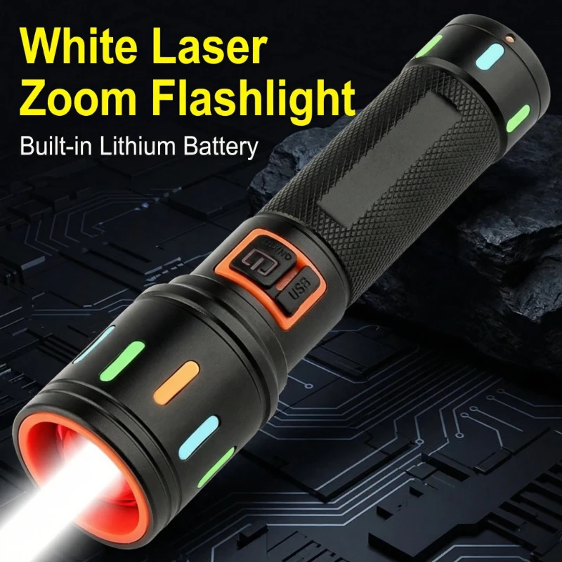 

Ultra-bright Strong Light LED Flashlight Type-C Charging Telescopic Focusing Torch Home Use Outdoor Patrol Camping
