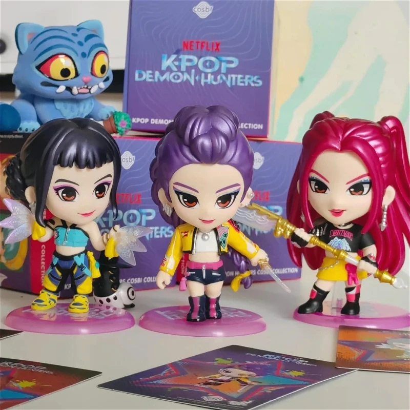 Hot Toys K-POP Demon Hunters Cosbi Collection Figure Blind Box Rumi Zoey Mira Peripheral Anime Adorable Doll Collecte Model Gift - view 3