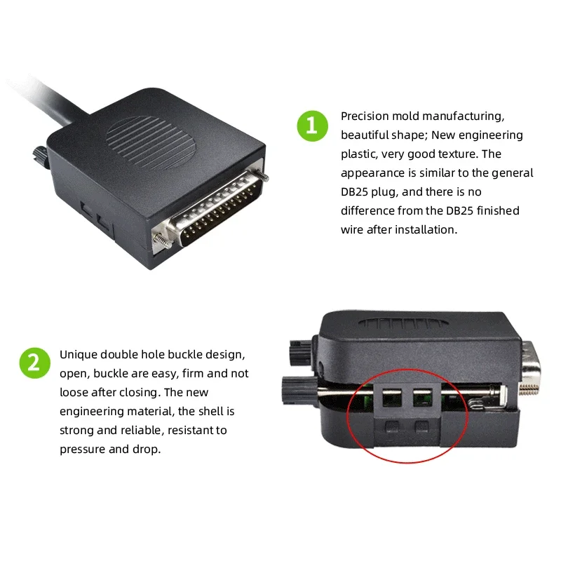 DB25 Solderless Wire Plug DR25 Pin Welding-free Male Female Head 25PIN Breakout Board Terminal Parallel/Serial Port Adapter