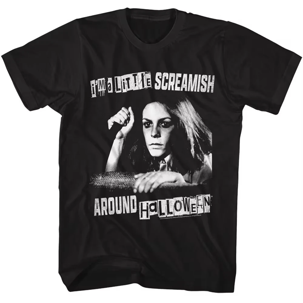 2026 New Cool Halloween Michael Myers Horror Movie Print Cotton Short Sleeve T-Shirt Men Women Summer Vintage Stre