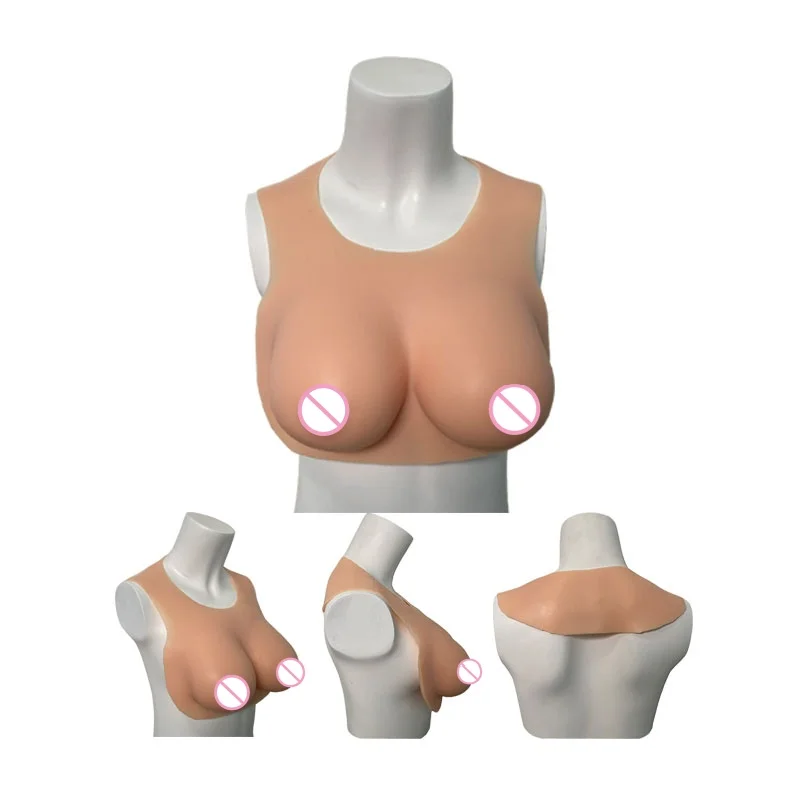 

Huge Fake Boobs Tighte Silicone Breast Forms Plate For Trans Cross-dress Transgender Drag-queen Shemale Cosplay Plump Soft Shake