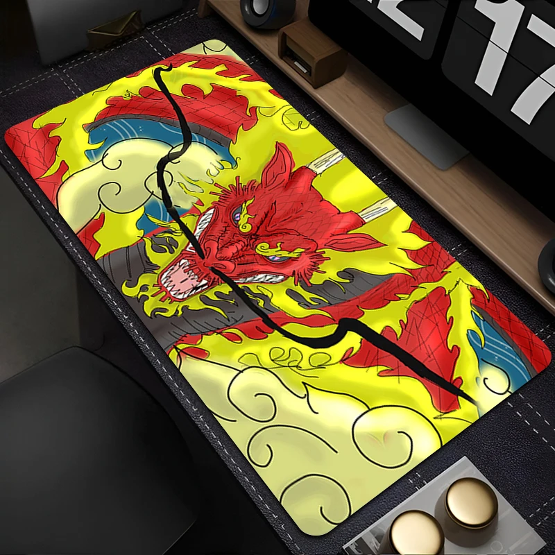 Muismat PC Accessoires Cartoon Anime Toetsenbord Pad Bureau Mat Anti Slip Muismat Natuurlijk Rubber Gaming Draak Uitgebreide Pad