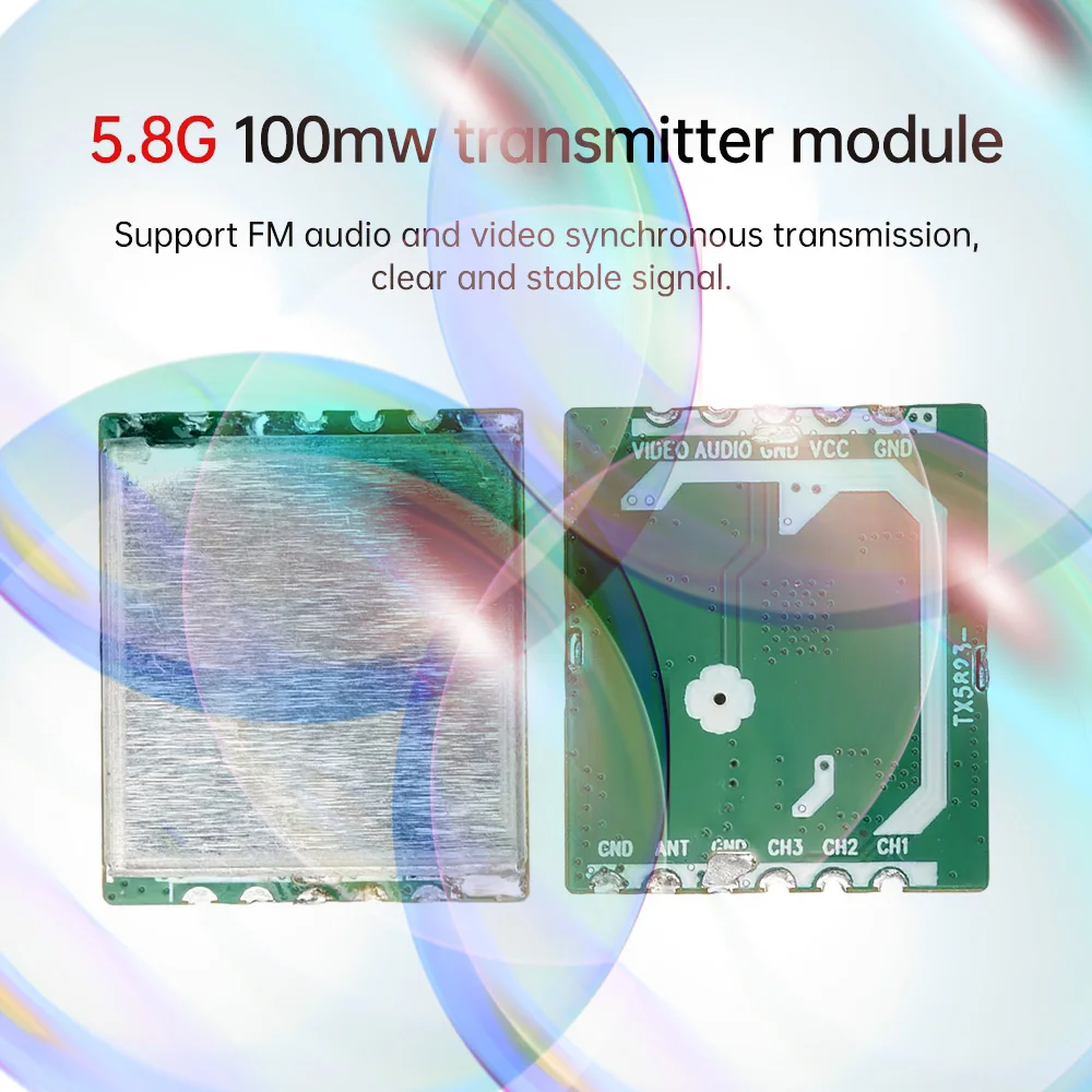 

TX5823S 5.8GHz FM Audio-Video Transmission Module 100mW Transmitter Transmission Module 8 Channels 5645–5945MHz ISM Band