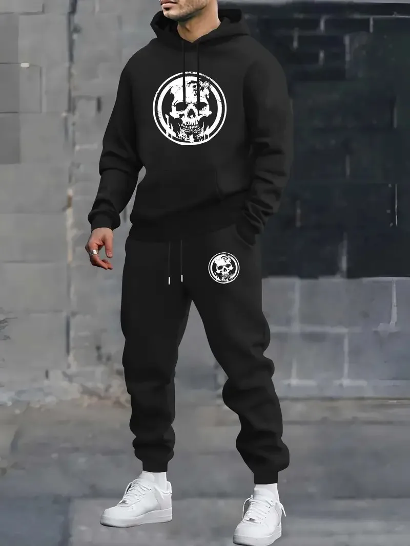 

A new 3D printed comfortable and casual outdoor sports men's hoodie and sweatpants set for the autumn of 2025